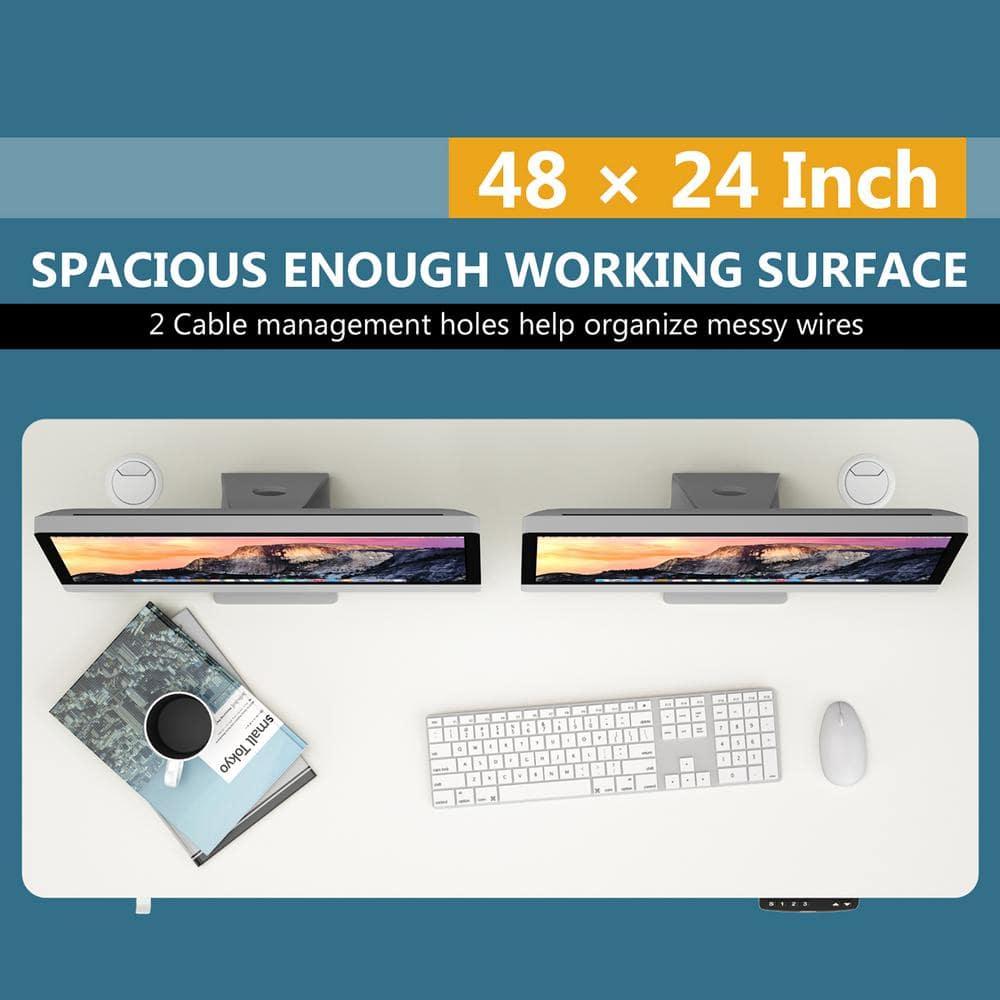 Costway 48'' Universal One-Piece Desktop for Standard & Sit to Stand Desk Frame