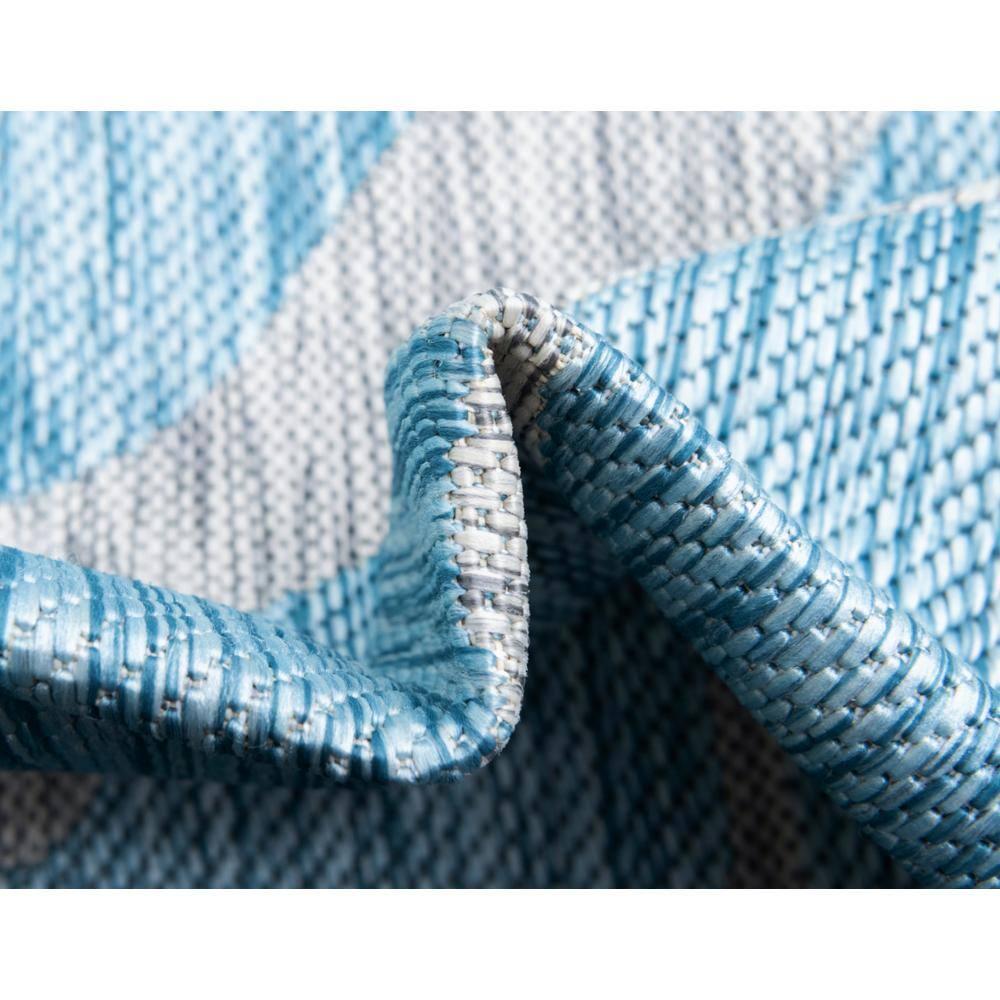 Unique Loom 9' 0 x 12' 2 Rectangle Indoor/Outdoor Botanical Light Aqua Area Rug