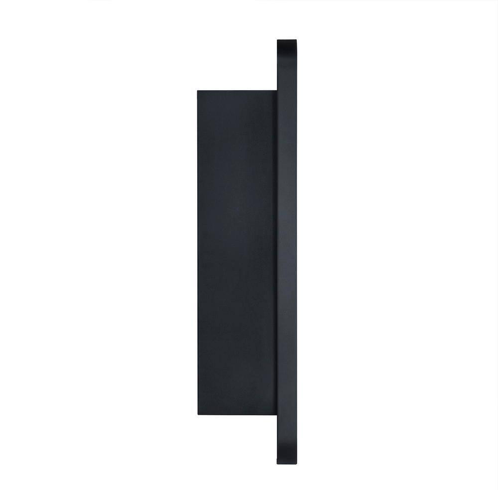 TEHOME Myriel 24 in. W x 24 in. Surface Mount Round Metal Framed Bathroom Medicine Cabinet with Mirror in Matt Black