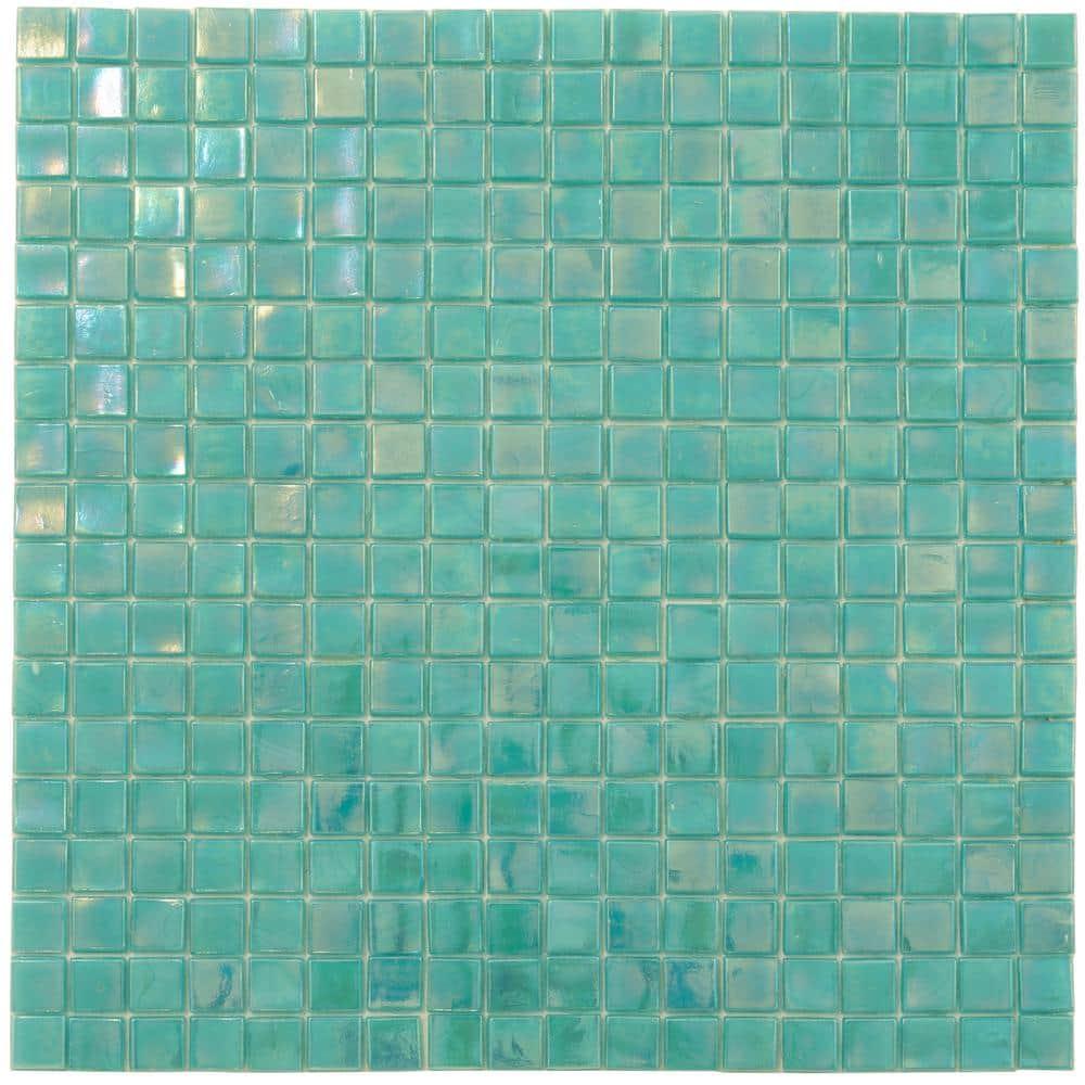 Skosh 0.6" x 0.6" Glass Grid Mosaic Wall & Floor Tile