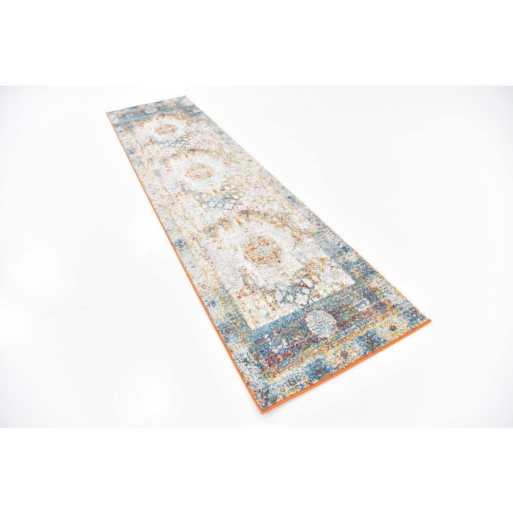 Unique Loom Rosso Collection Area Rug - Bellini (2' 7" x 10' Runner Beige/Blue)