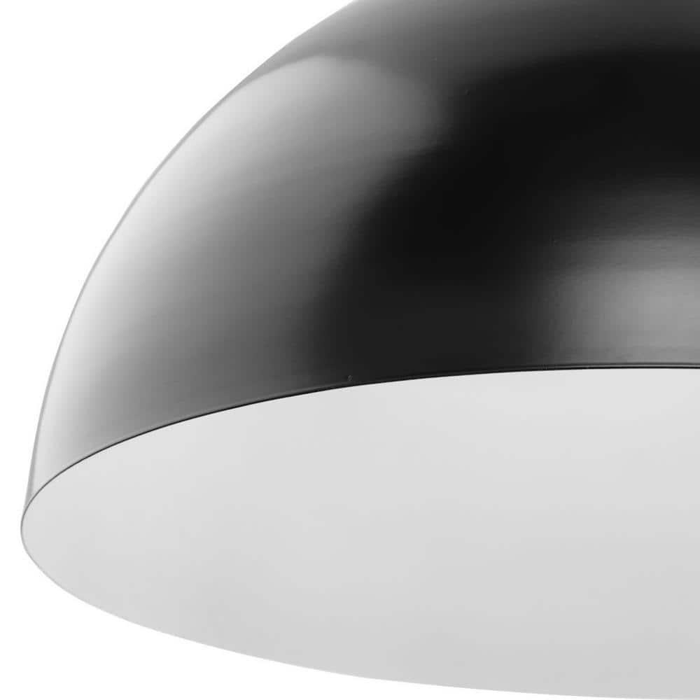 Progress Lighting, Perimeter, 1-Light Pendant, Matte Black, White Interior Shade