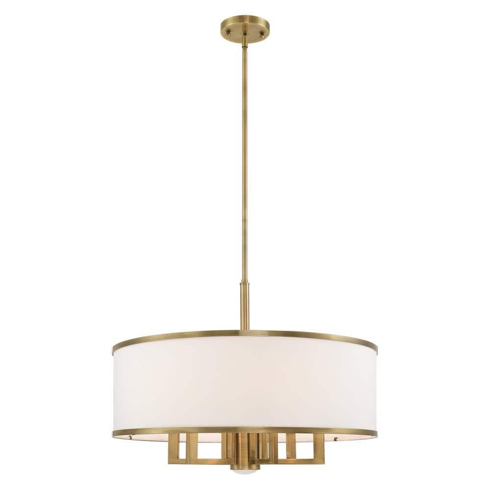 Livex Lighting Park Ridge 6 - Light Chandelier in  Antique Brass