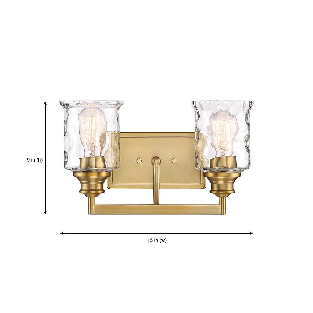 96302-BG-Designers Fountain-Drake - Two Light Bath Bar-Brushed Gold Finish