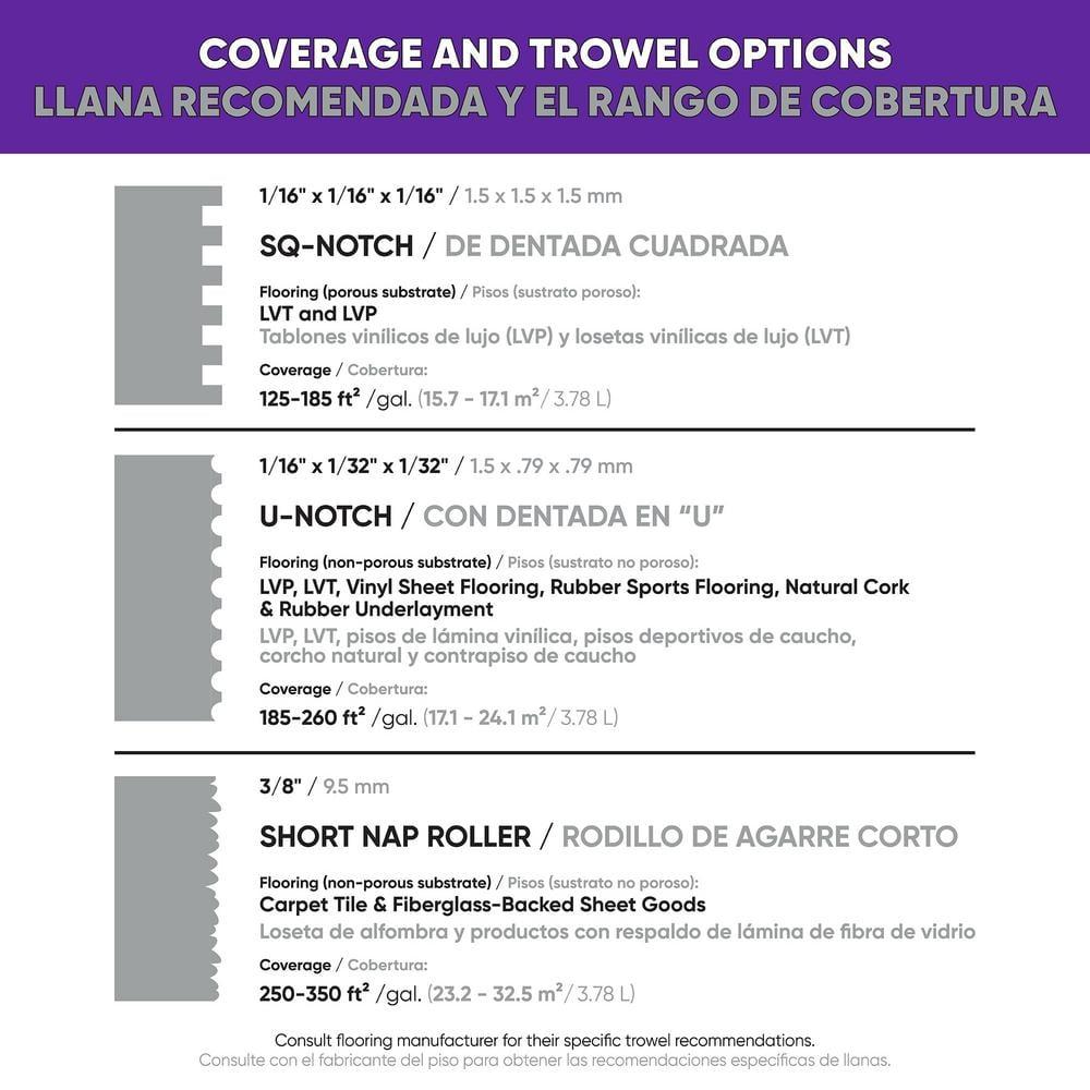 1 Gal. (4 qt.) 8-10 Hour Dry Time Universal Resilient Flooring and Carpet Tile Floor Adhesive in Off White