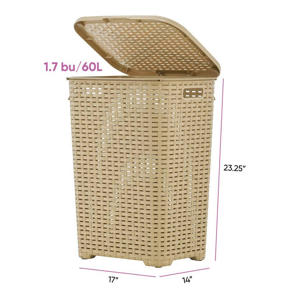 Rebrilliant Plastic Laundry Hamper with Handles