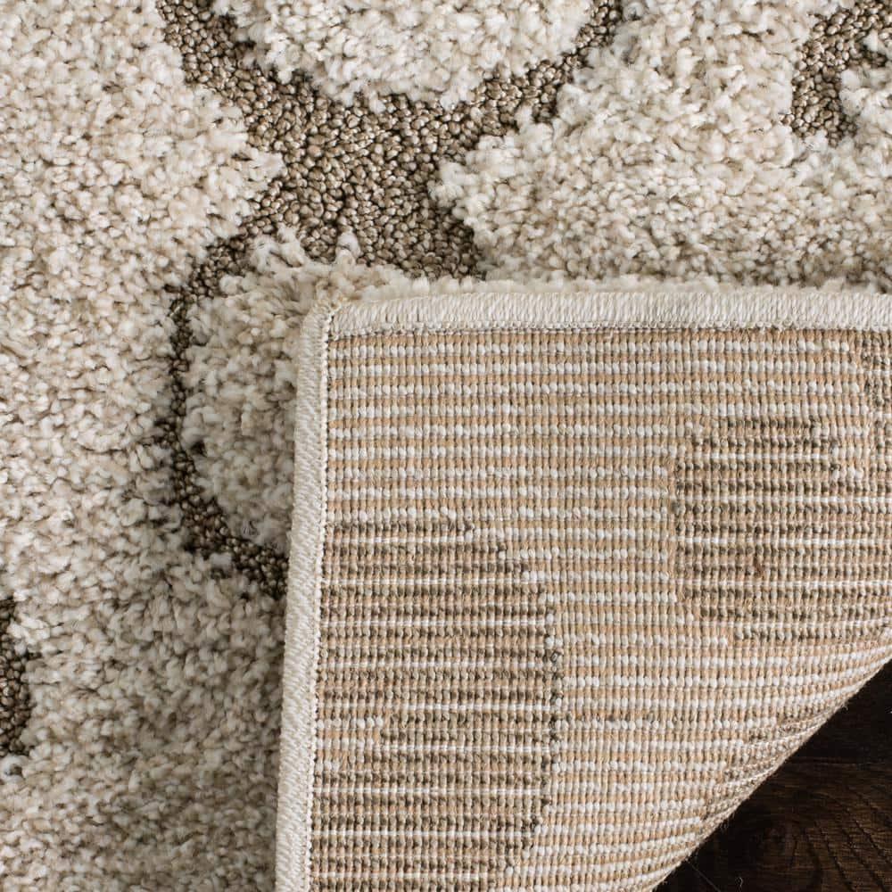 Florida Shag SG470 Power Loomed Indoor Area Rug - Cream/Beige - 9'x12' - Safavieh