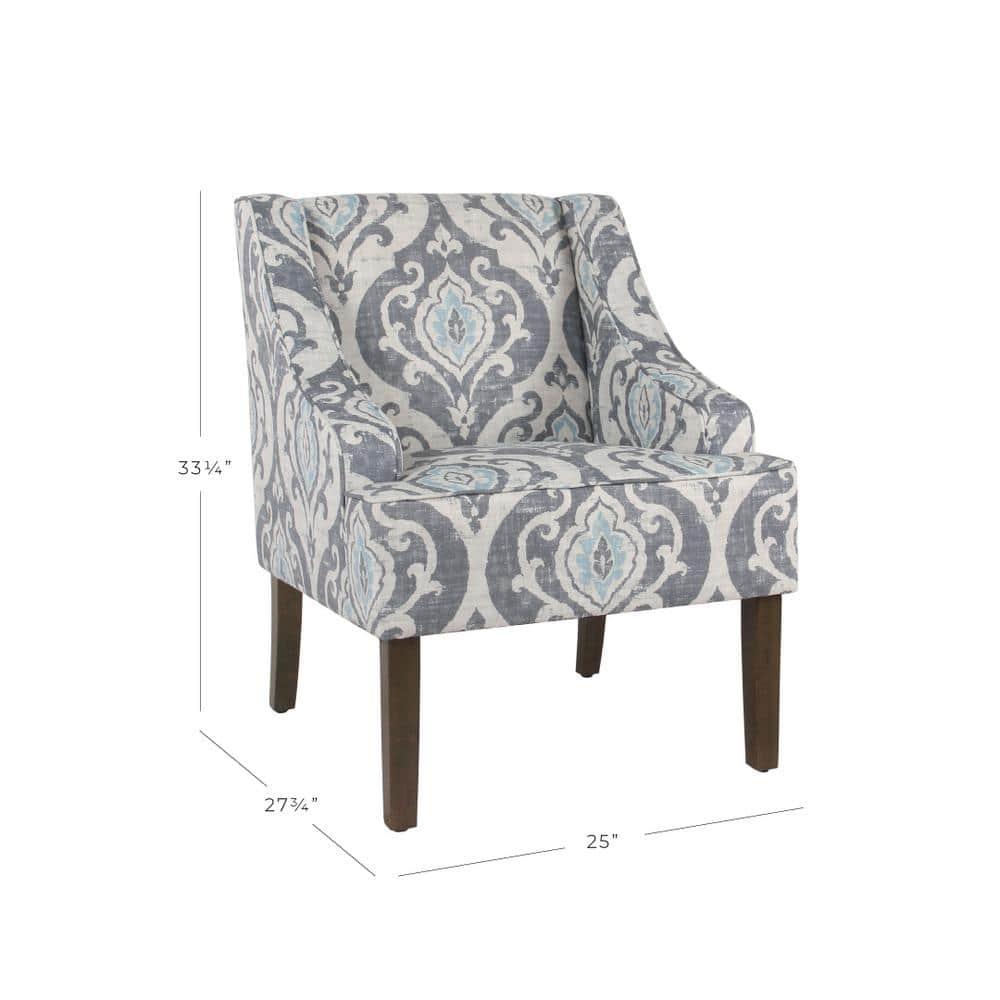 Classic Swoop Accent Armchair Suri Blue - HomePop