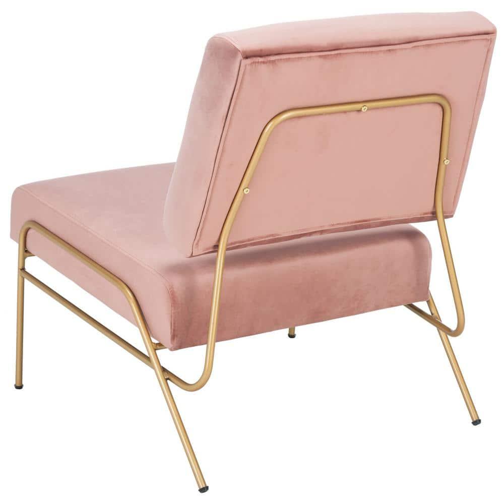 Romilly Velvet Accent Chair - ACH6203 - Dusty Rose/Gold - Safavieh