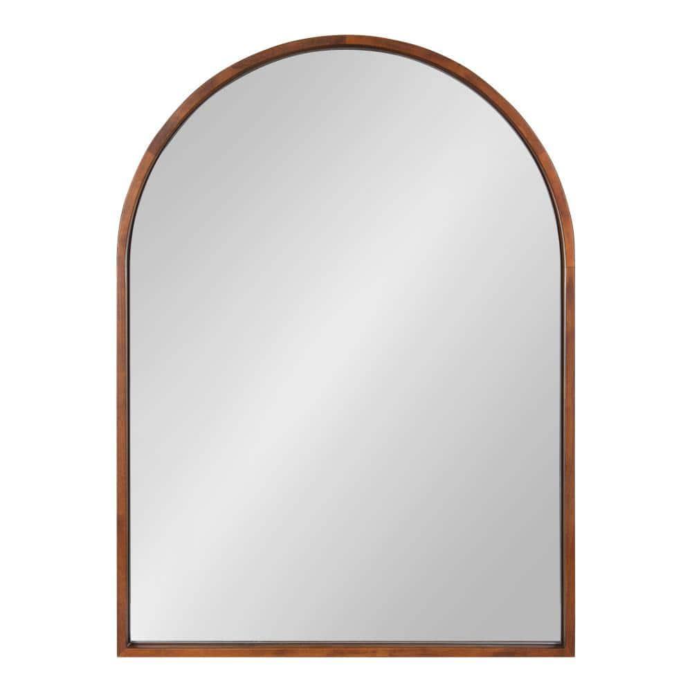 Kate & Laurel All Things Decor 24"x32" Valenti Mid-Century Modern Arched Wall Mirror: Includes Mounting Hardware