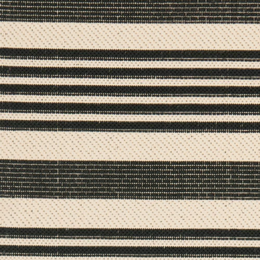 Courtyard CY6062 Power Loomed Indoor/Outdoor Runner Rug - Black/Bone - 2'3"x6'7" - Safavieh.