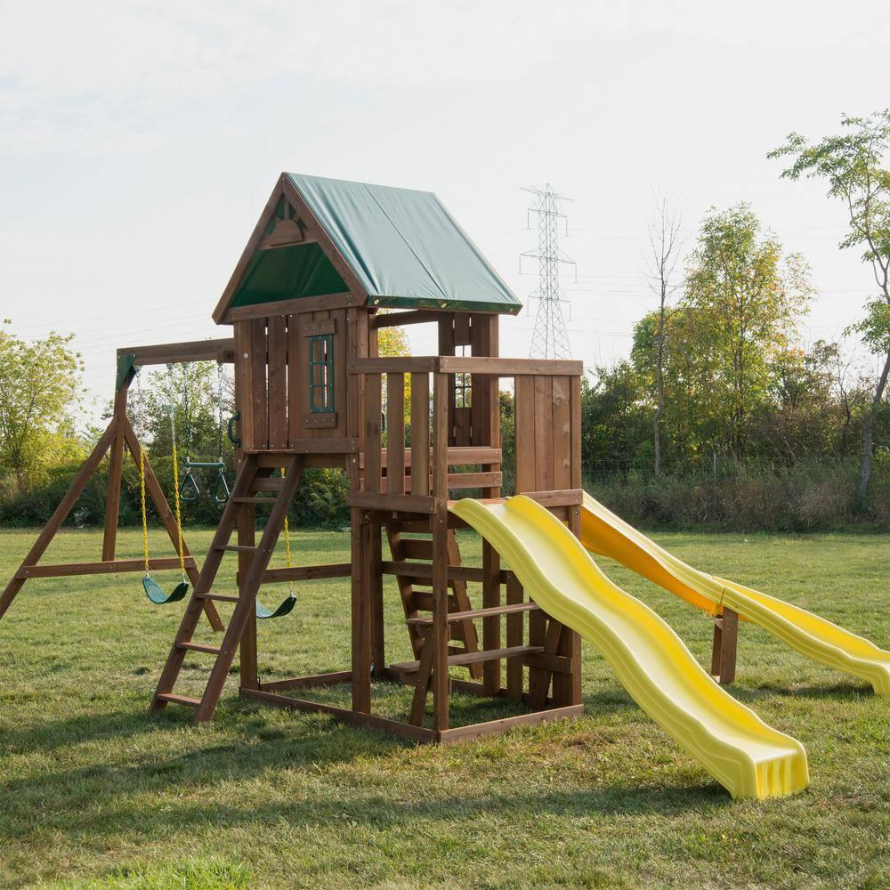 Swing-n-Slide Castlebrook Wooden Play Swing Set