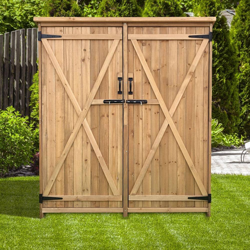 Hanover 5 ft. W x 1 ft. 5 in. D Solid Wood Storage Shed