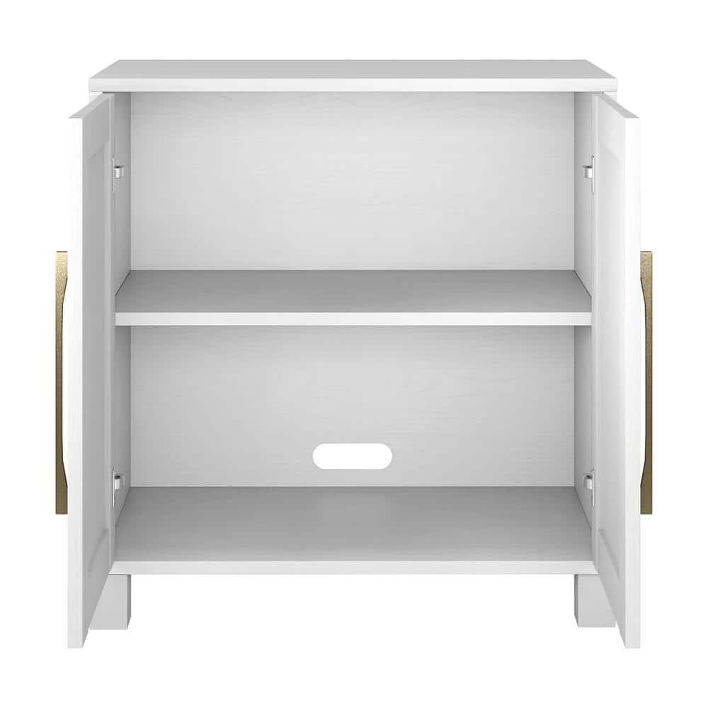 Evelyn&Zoe Chabot 28" Wide Rectangular Accent Cabinet, White