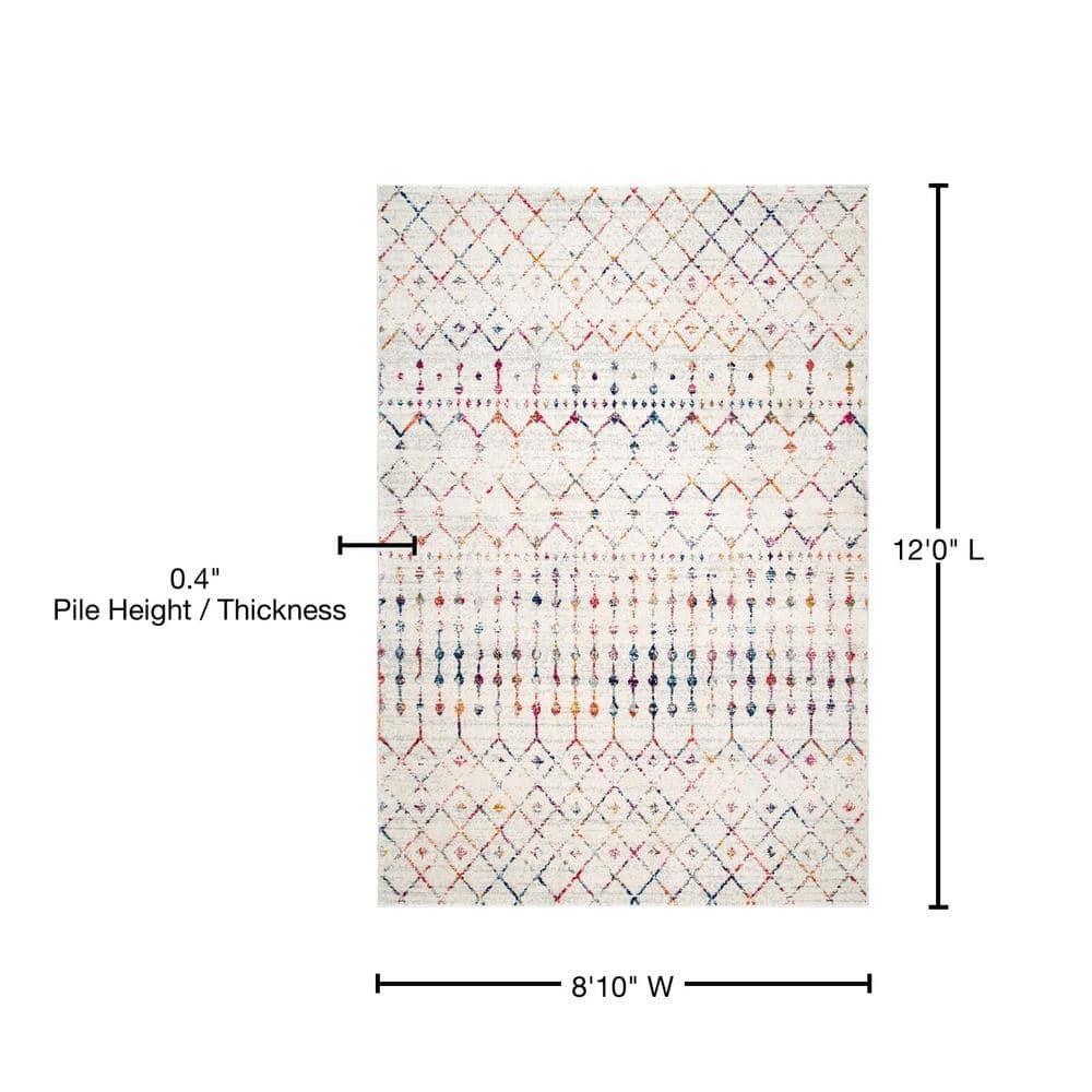 nuLOOM Moroccan Blythe Light Multi 8' 10" x 12' Transitional Area Rug