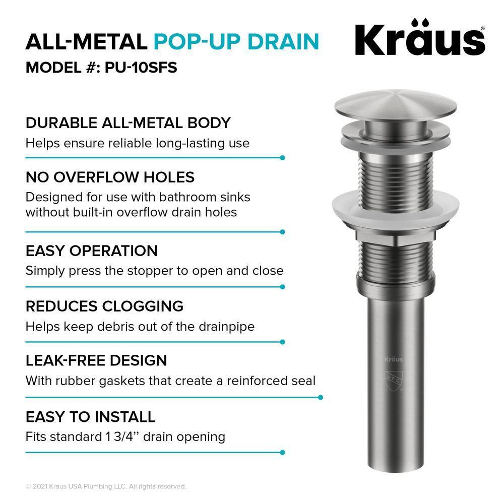 KRAUS Pop-Up Bathroom Sink Drain