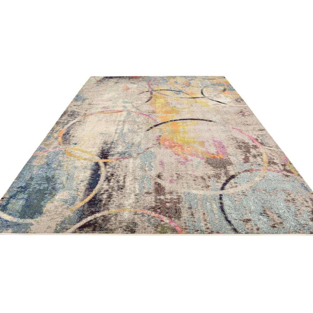 Unique Loom Chromatic Collection Area Rug - Imperial (9' x 12' 2" Rectangle Multi/Beige)