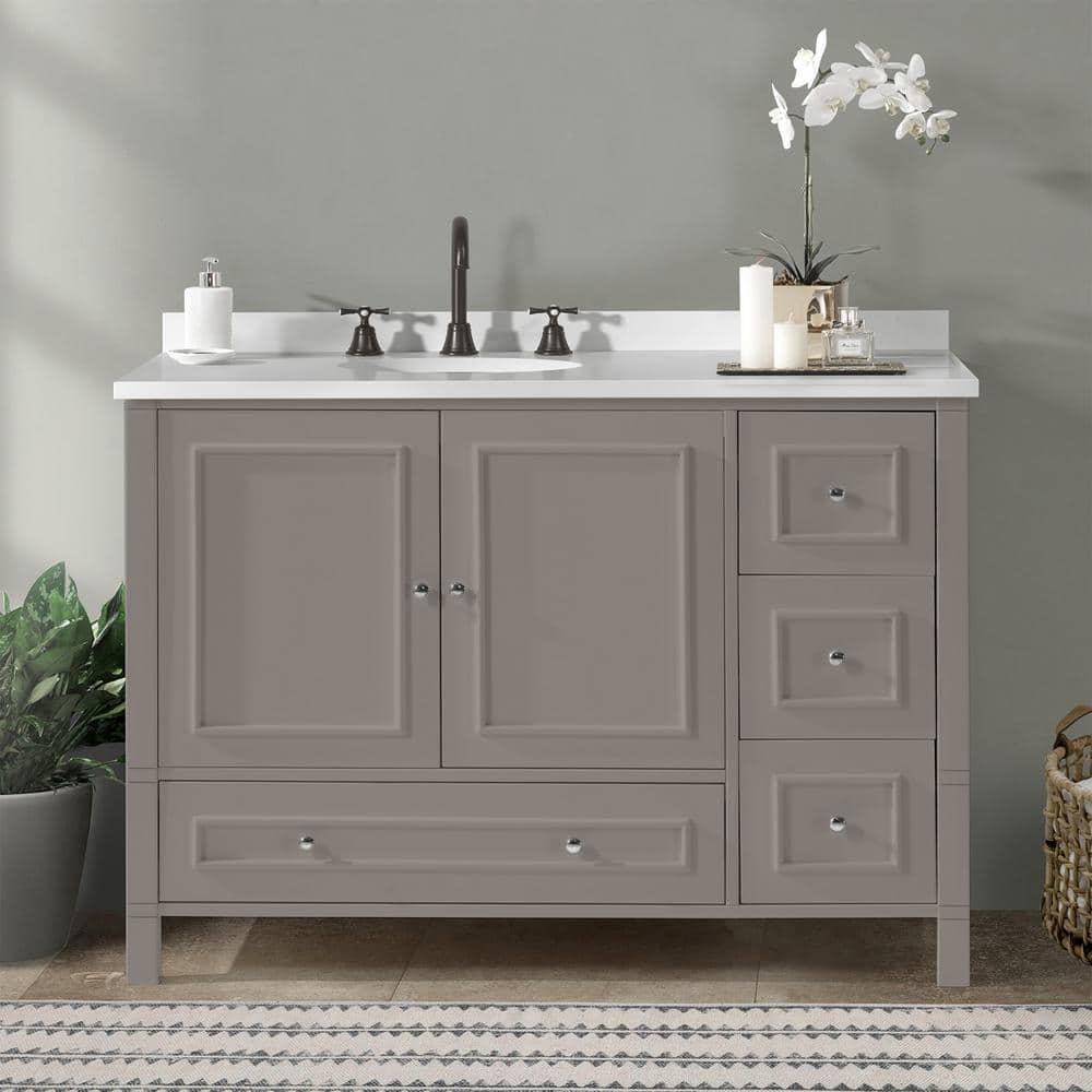 Alaterre Williamsburg 48 Inch Bathroom Vanity, Freestanding Cabinet Without Sink, Large Wood Vanity with Soft-Close Doors