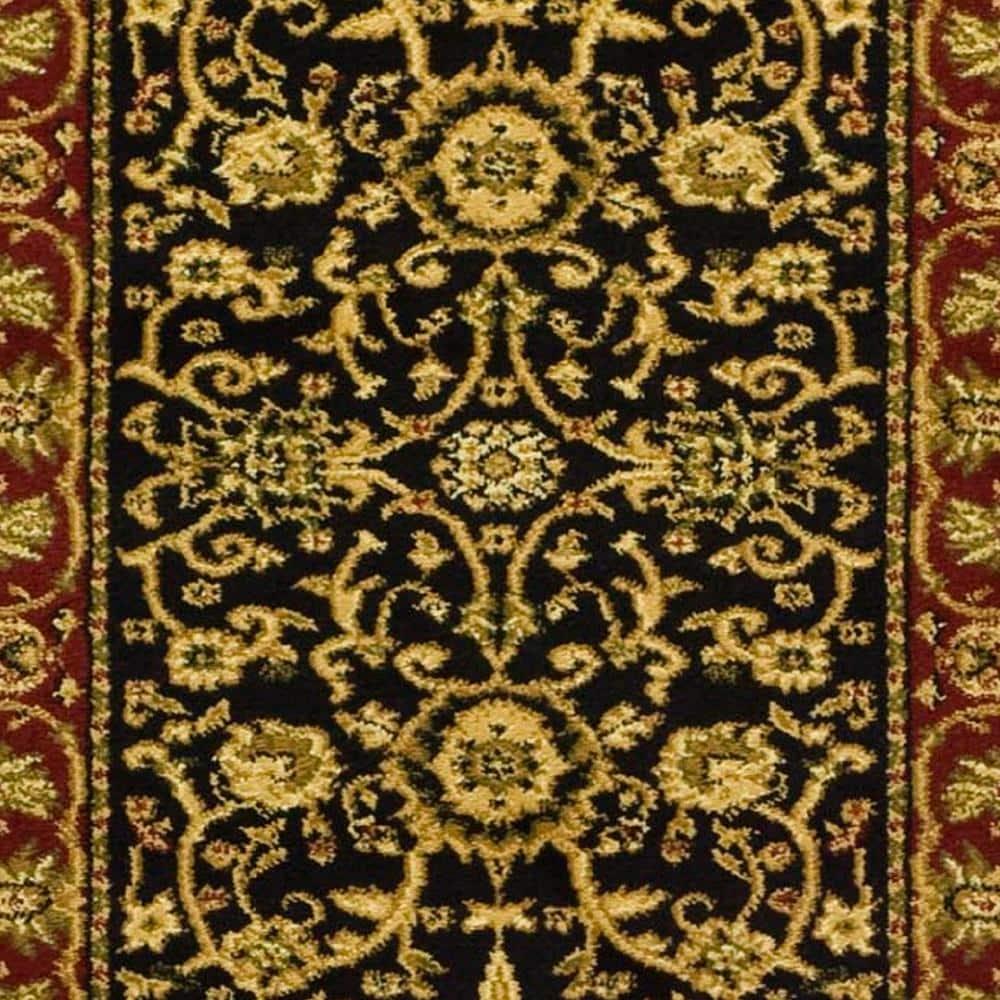Lyndhurst LNH212 Power Loomed Runner Rug - Black/Red - 2'3"x22' - Safavieh
