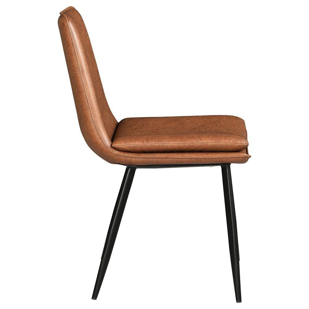 Coaster Ortega Faux Leather Padded Seat Dining Side Chair Coffee