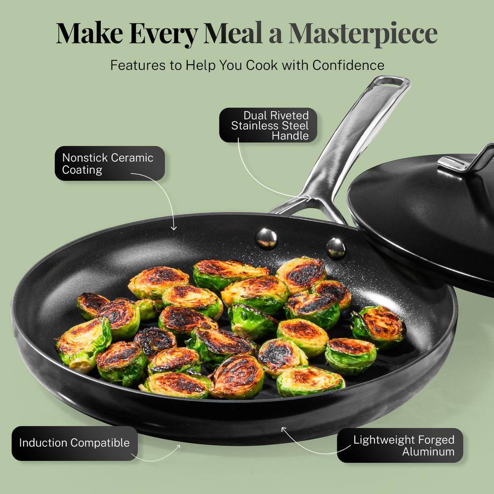 Gotham Steel Gotham Steel Modern Collection 11 Pc Cream Nonstick Cookware Set