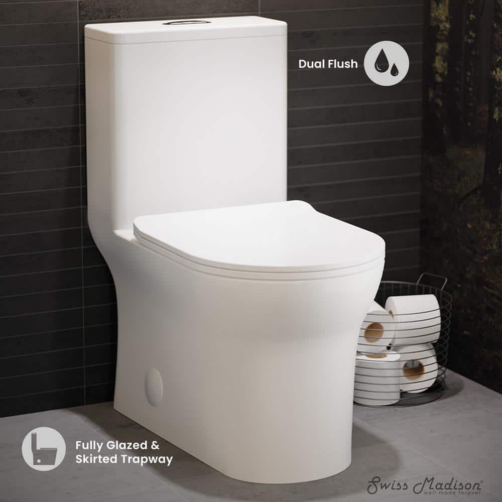 Burdon One-Piece Toilet Vortex Dual-Flush 1.1/1.6 gpf