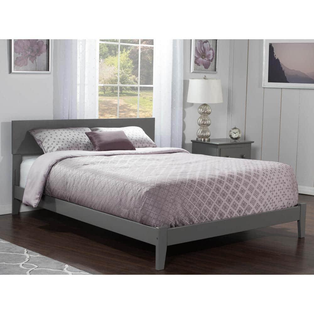 AFI Furnishings Orlando Full Traditional Bed with Open Footboard and Turbo Charger in Grey