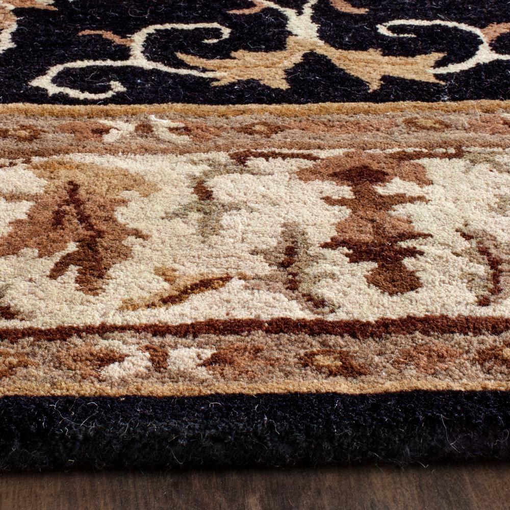 SAFAVIEH Empire Naira Oriental Wool Area Rug, Black/Ivory, 4' x 6'
