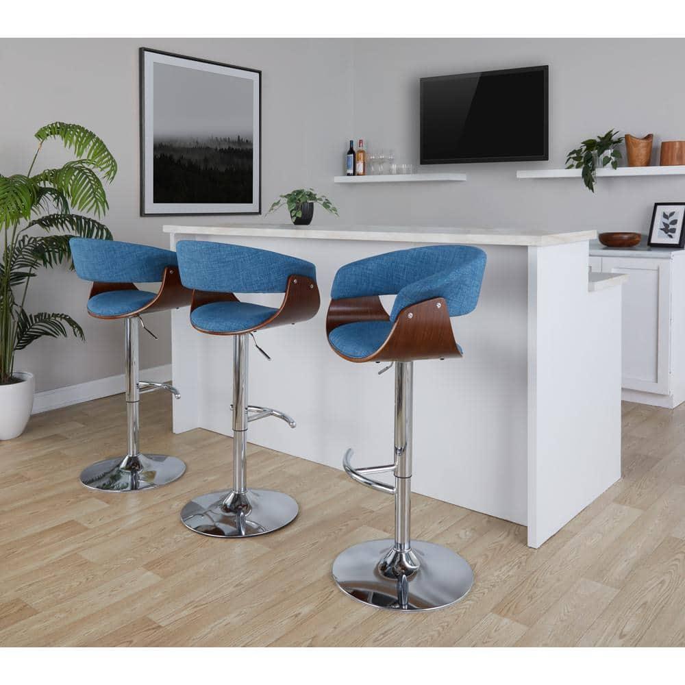 Vintage Mod Adjustable Barstool - Set Of 3