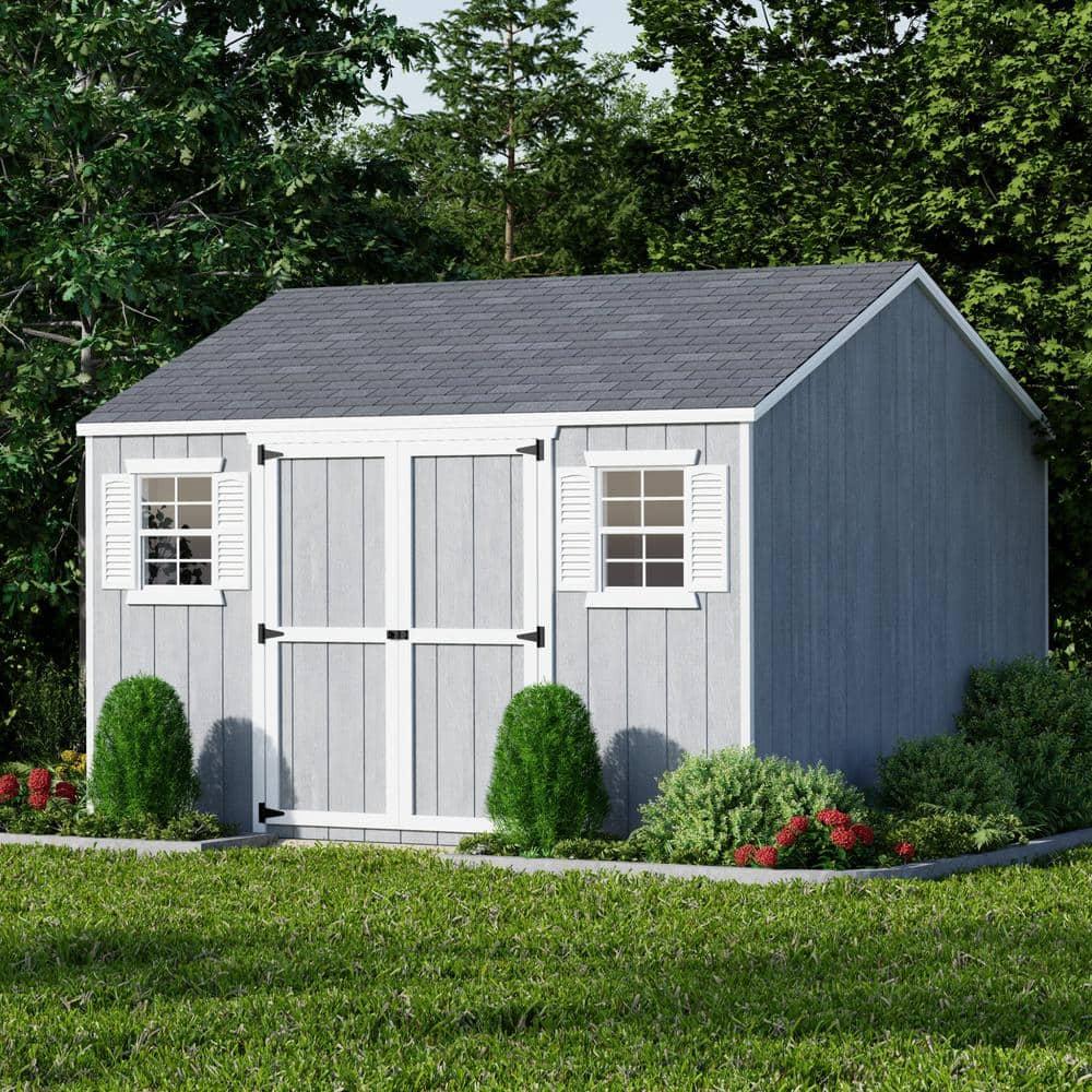 Little Cottage Co. 12x12 Value Workshop Shed with Operable Windows, Outdoor Wood Storage Do-It-Yourself Precut Kit