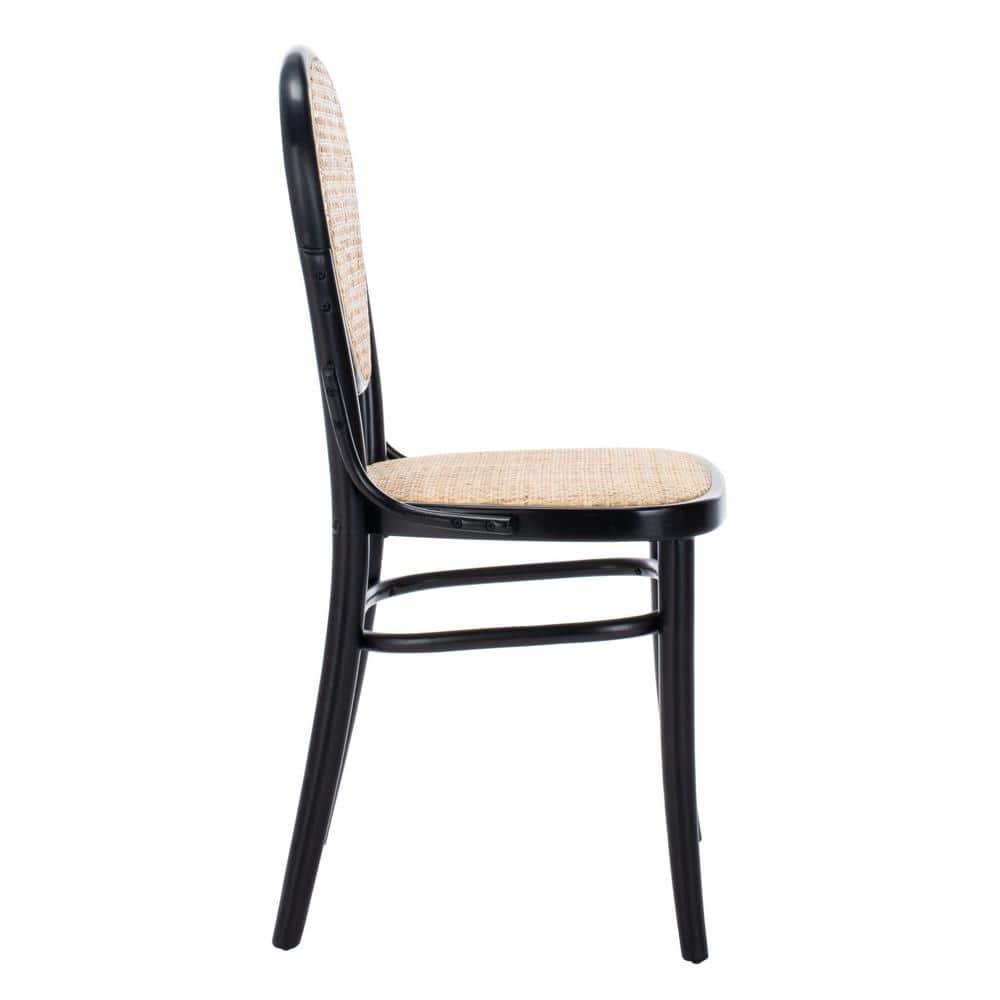 Sonia Cane Dining Chair (Set of 2) - DCH9504 - Black/Natural - Safavieh