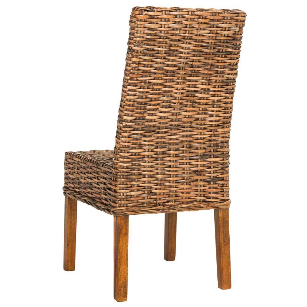 Sanibel 18"H Rattan Side Chair (Set of 2) - Brown - Safavieh