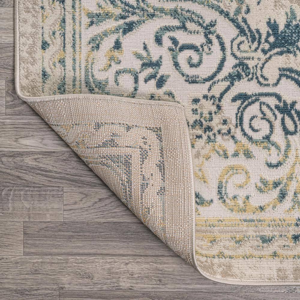 JONATHAN Y Rosalia Cottage Medallion Navy/Ivory 4 ft. x 6 ft. Area Rug