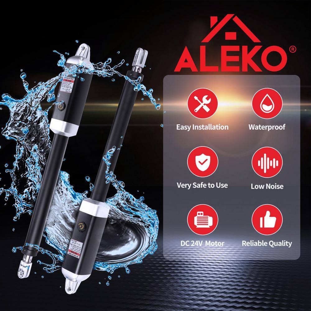 ALEKO Automated Steel Dual Swing Driveway Gate and Gate Opener Complete Kit – PARIS Style –ETL Listed