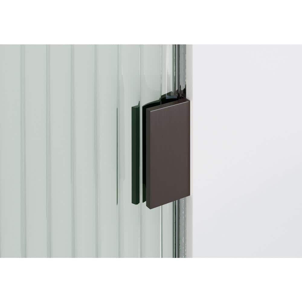 Aurora 30 in. x 58.25 in. Frameless Fluted Radius Single Fixed Bath Panel