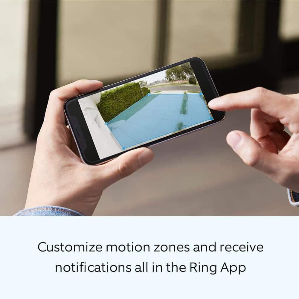 Ring Floodlight Cam Wired Plus Security Camera - Black: Wi-Fi, Motion Detection