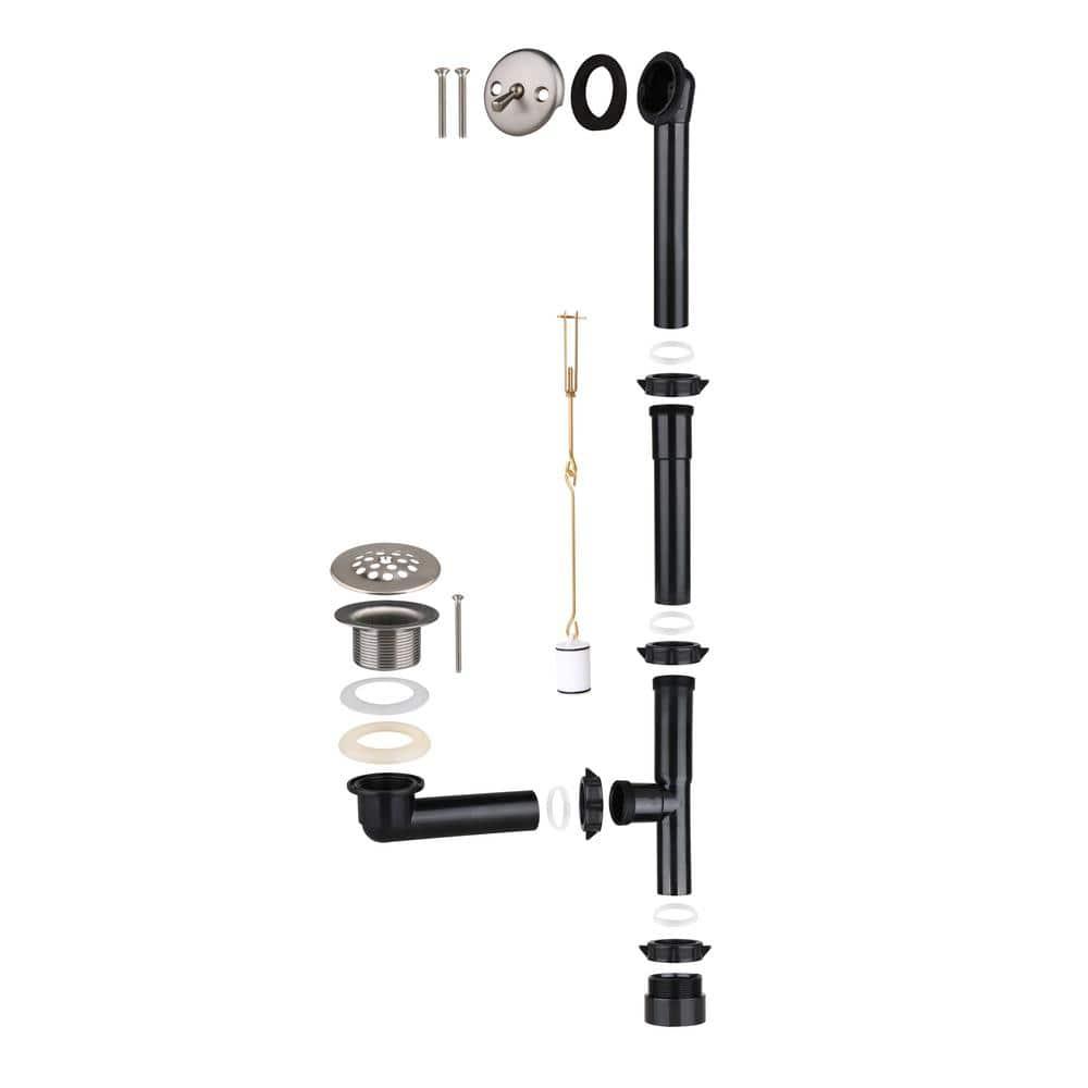 Streamline Bath Streamline 60 in. x 32 in. Acrylic Right-Hand Drain Alcove Bathtub in Glossy White With External Drain NAL-5580-BNK