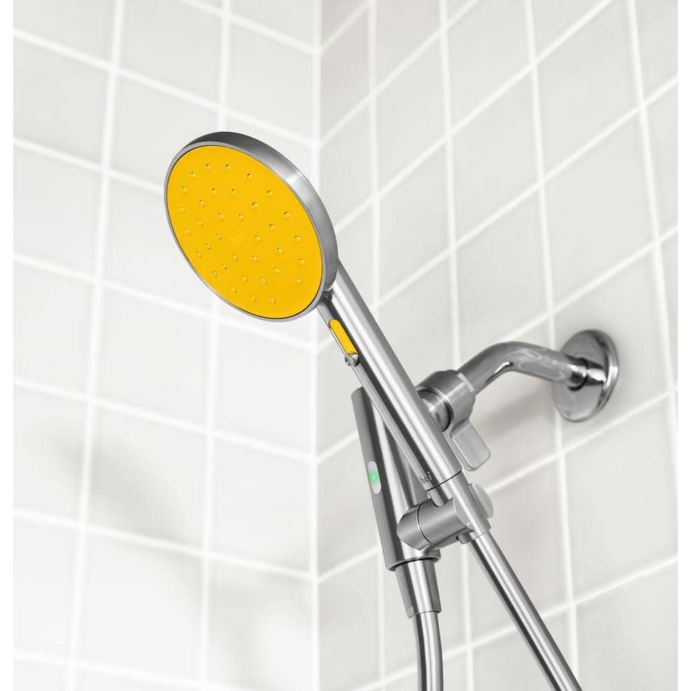 Citron Stainless Steel Bluetooth Handheld Showerhead with LED Alerts