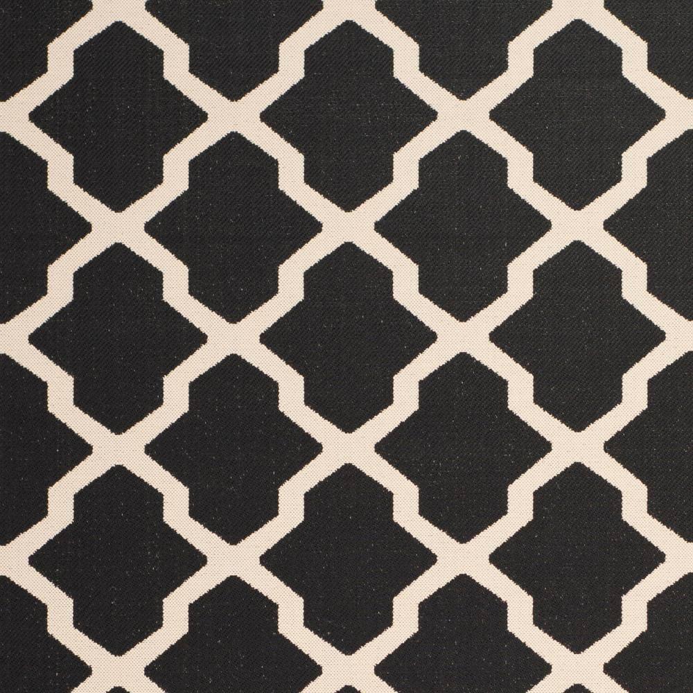 Courtyard CY6903 Power Loomed Indoor and Outdoor Area Rug - Black/Beige - 9'x12' - Safavieh