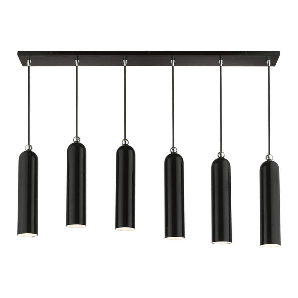 Livex Lighting Ardmore 6 - Light Island Pendant Light in  Shiny Black
