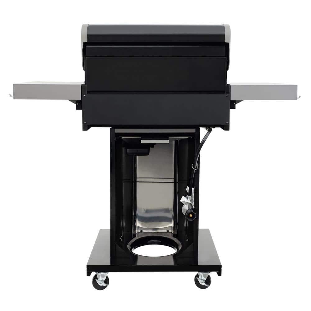 Permasteel 3-Burner Compact Propane Gas Grill with Foldable Side Tables and Grilling Tool Hooks