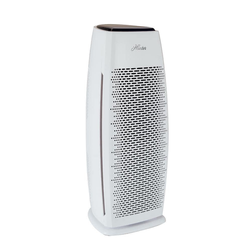 Hunter HP600 Air Purifier. True HEPA Air Purifier Tower for Pets, Odors, Allergens, Smoke, Dust, VOC's. 3 Fan Speeds, Sleep Timer