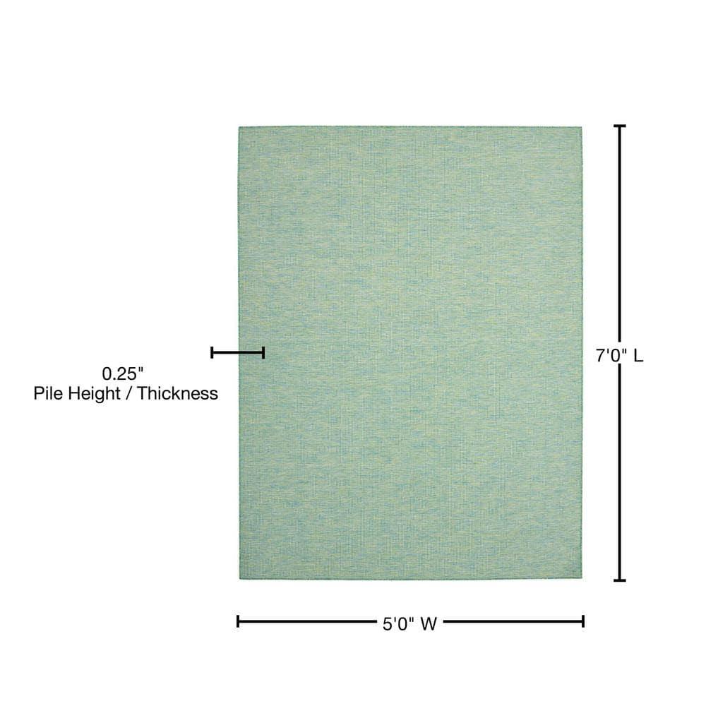 Nourison Positano POS01 Indoor/outdoor Area Rug - Blue/Green 5' x 7'
