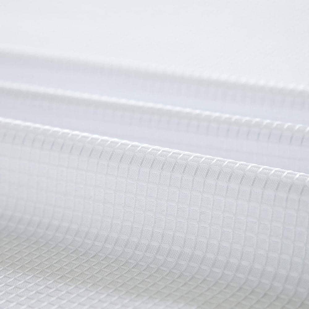 Dainty Home Complete Shower Curtain With Detachable Liner - White