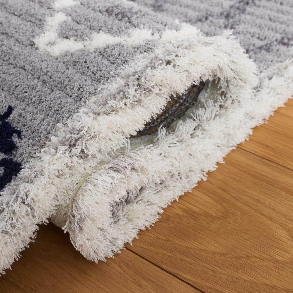Marrakesh MRK612 Power Loomed Area Rug - Gray/Navy - 6'7"x6'7" - Safavieh.