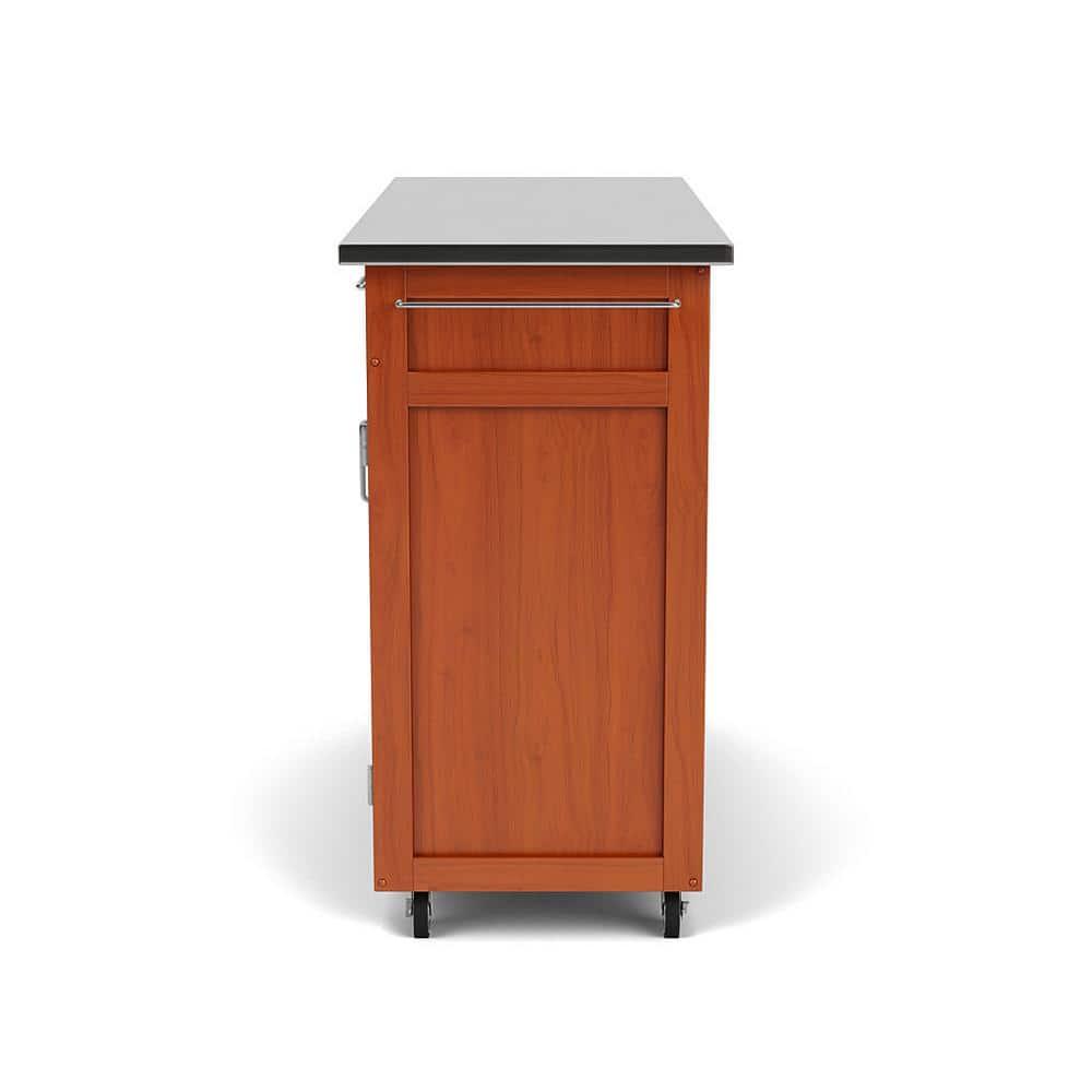 Homestyles Create-a-Cart Wood Rolling Kitchen Cart in Brown