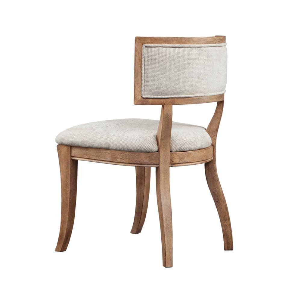 Madison Park Signature Marie Upholstered Split-Back Dining Chairs with Curved Wood Frame (Set of 2) (Set of 2)