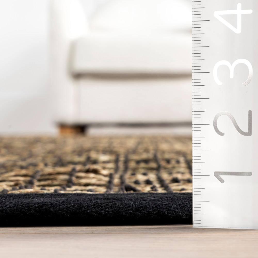 nuLOOM Armani Geometric Seagrass Area Rug, 9' x 12', Armani Black
