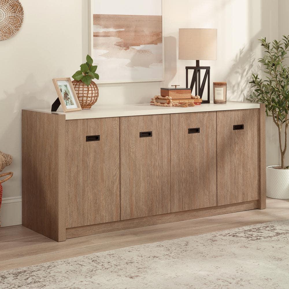 Inbox Zero Eraclio 65.984'' Wide 2 - Shelf Credenza with Cable Management