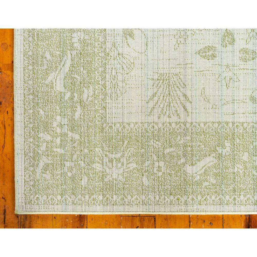 Unique Loom 6' 1 x 9' 0 Light Green La Jolla Floral Area Rug